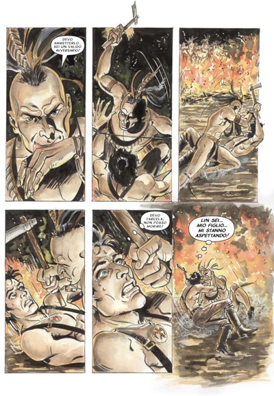 Tavola tratta da Than Dai speciale numero 8 Tavola tratta da Than Dai speciale numero 8<br>disegni di Marco Boselli, colori di Federica Macchia<br><i>(c) 2009 Salvatore Taormina</i>