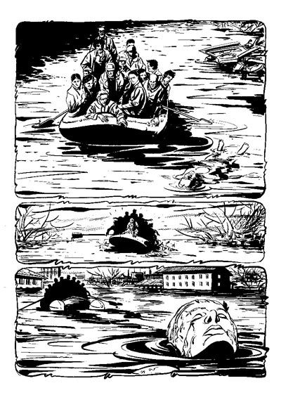 Tavola tratta da Gli scorpioni numero 3<br>disegni di Francesco Bonanno<br><i>(c) 2009 Salvatore Taormina</i>