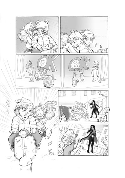 Tavola tratta da Gothic numero 2<br>disegni di Michela Cacciatore<br><i>(c) 2009 Salvatore Taormina</i>