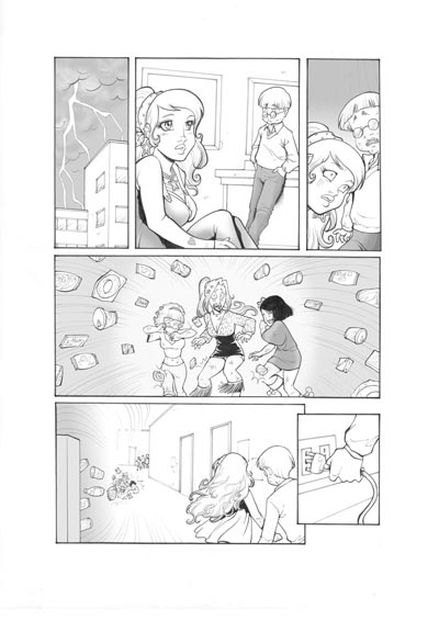 Tavola tratta da Gothic numero 2<br>disegni di Michela Cacciatore<br><i>(c) 2009 Salvatore Taormina</i>