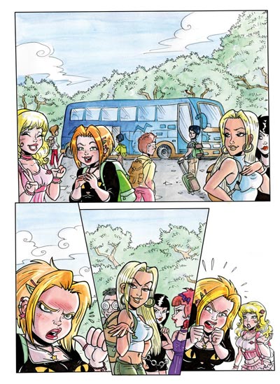 Tavola tratta da Gothic speciale numero 1<br>disegni e colori di Elena Mirulla<br><i>(c) 2009 Salvatore Taormina</i>