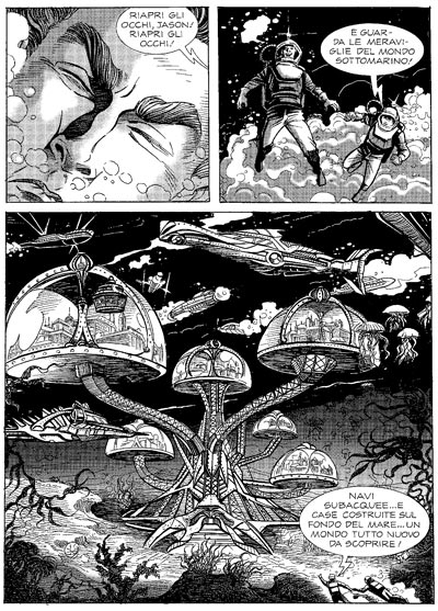 Tavola tratta dal numero 1<br>disegni di Simona Denna & Francesca Palomba<br><i>(c) 2009 Sergio Bonelli Editore</i>