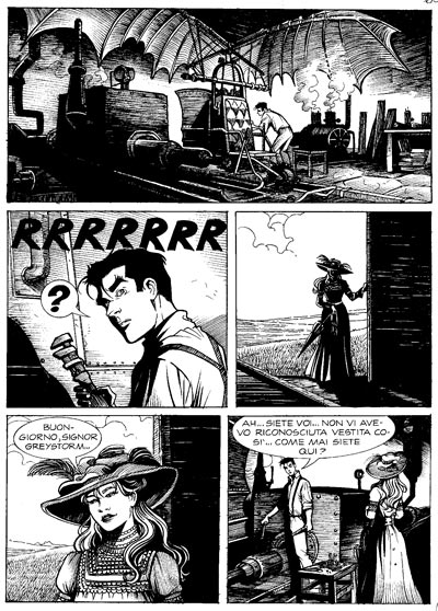 Tavola tratta dal numero 1 Tavola tratta dal numero 1<br>disegni di Simona Denna & Francesca Palomba<br><i>(c) 2009 Sergio Bonelli Editore</i>