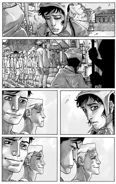 Tavola tratta dalla miniserie - versione grey<br>disegni di Carmine Di Giandomenico<br><i>(c) 2009 Panini Comics</i>
