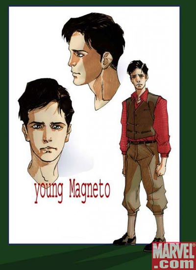 Studi Personaggi: il giovane Erik<br>disegni di Carmine Di Giandomenico<br><i>(c) 2009 Marvel Comics</i>