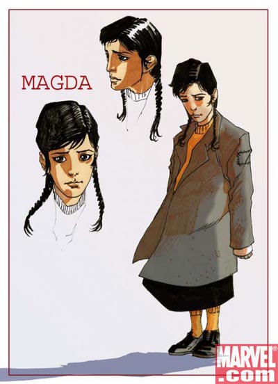 Studi Personaggi: Magda<br>disegni di Carmine Di Giandomenico<br><i>(c) 2009 Panini Comics</i>