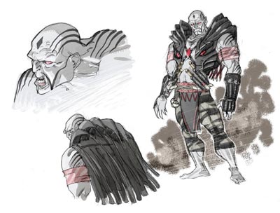 Studi Personaggi: XRaven<br>disegni di Mario Alberti<br><i>(c) 2009 Panini Comics</i>