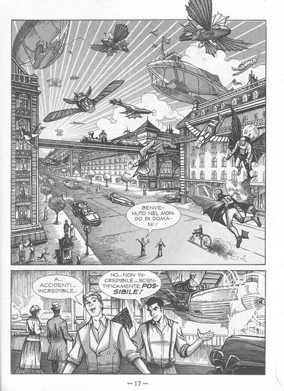 Il mondo di domani<br>Greystorm 1, p. 17<br><i>(c) 2009 SERGIO BONELLI EDITORE</i>