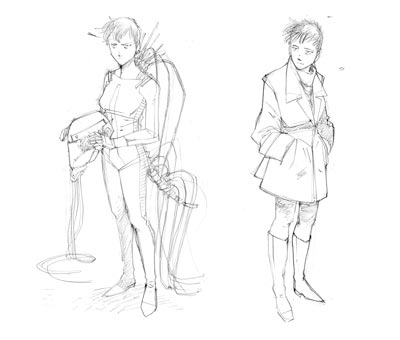 Studi Personaggi: Cassie<br>disegni di Massimo Dall'Oglio<br><i>(c) 2009 Edizioni BD</i>