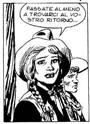 Alice Coulson e il suo "breve incontro" con Tex<br>Tex Maxi 13, pag.94<br><i>(c) 2009 Sergio Bonelli Editore</i>