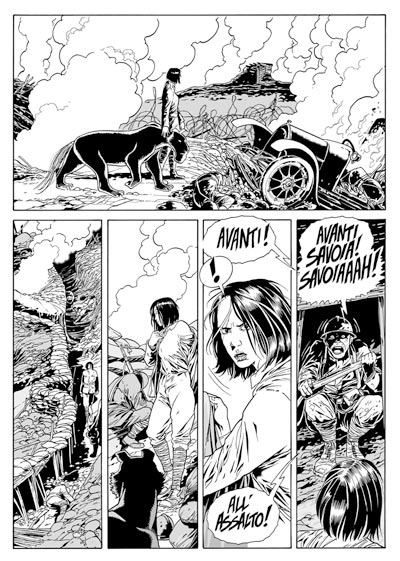 Dopo il bombardamento<br>disegni di Luca Enoch<br><i>(c) 2009 Sergio Bonelli Editore</i>