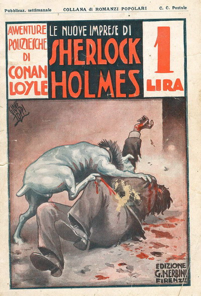 Nerbini pulp<br>Copertina de "Le nuove imprese di Sherlock Holmes"<br><i>(c) 193O Nerbini</i>