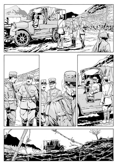 Nelle retrovie<br>disegni di Luca Enoch<br><i>(c) 2009 Sergio Bonelli Editore</i>