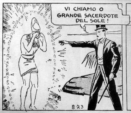 L'evocazione L'evocazione<br>L'Avventuroso, n. 27 del 14 aprile 1935, p. 6<br><i>(c) 1935 Nerbini</i>