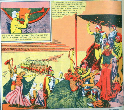 L'ordalia su L'Avventuroso<br>L'Avventuroso, n. 33 del 26 maggio 1935, ultima di copertina <br><i>(c) 1935 Nerbini</i>