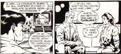Lazarus Ledd vede in tv Martin Mystère Lazarus Ledd vede in tv Martin Mystère<br>Lazarus Ledd extra n.12, vignetta di Alessandro Bocci<br><i>(c) 2000 Star comics</i>