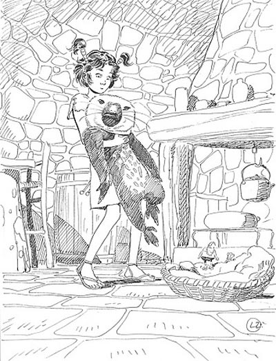 Yama: stampa per dediche<br>disegni di Laura Zuccheri<br><i>(c) 2009 Les Humanoïdes Associés</i>