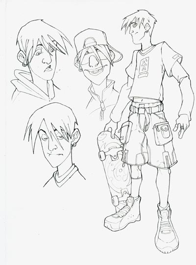 Studi Personaggi: Bobby<br>disegni di Denis Medri<br><i>(c) 2009 Panini Comics</i>