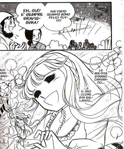 Una tipica tavola dell'albo<br>disegni di Chieko Hara<br><i>(c) 2009 Star Comics</i>