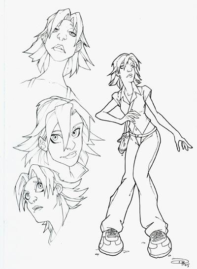Studi Personaggi: Jean<br>disegni di Denis Medri<br><i>(c) 2009 Panini Comics</i>