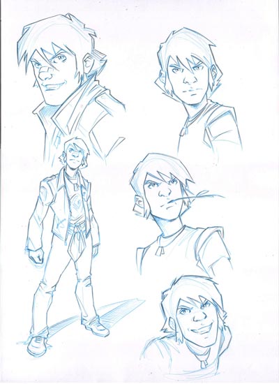 Studi Personaggi: Logan<br>disegni di Gianluca Gugliotta<br><i>(c) 2009 Panini Comics</i>