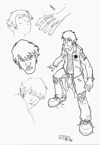 Studi Personaggi: Logan<br>disegni di Denis Medri<br><i>(c) 2009 Panini Comics</i>