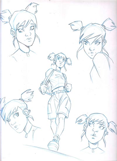 Studi Personaggi: Ororo<br>disegni di Gianluca Gugliotta<br><i>(c) 2009 Panini Comics</i>