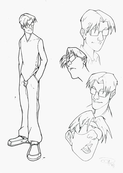 Studi Personaggi: Scott<br>disegni di Denis Medri<br><i>(c) 2009 Panini Comics</i>