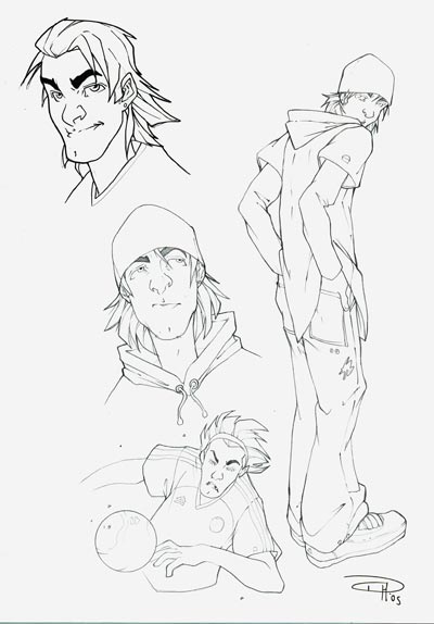 Studi Personaggi: Shaw<br>disegni di Denis Medri<br><i>(c) 2009 Panini Comics</i>