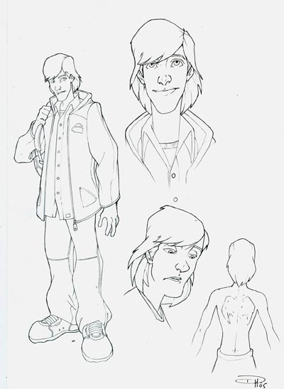 Studi Personaggi: Warren<br>disegni di Denis Medri<br><i>(c) 2009 Panini Comics</i>