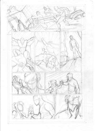Albo USA #4 - Tavola 17 storyboard<br>disegni di Gianluca Gugliotta<br><i>(c) 2009 Panini Comics</i>
