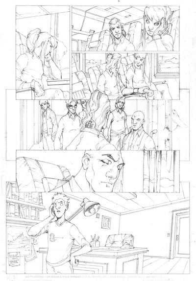 Albo USA #4 - Tavola 21 matite<br>disegni di Gianluca Gugliotta<br><i>(c) 2009 Panini Comics</i>