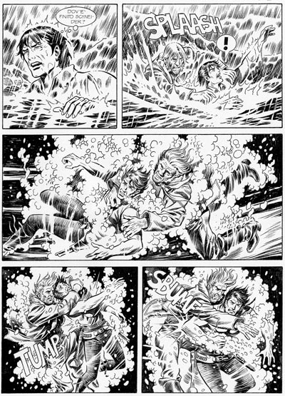 Tavola tratta da "Huron Lake"<br>disegni di Esposito Bros<br><i>(c) 2009 Sergio Bonelli Editore</i>