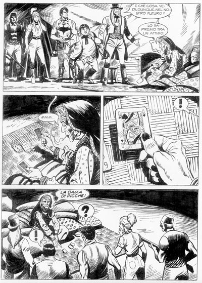 Tavola tratta da "L'uomo nel mirino"<br>disegni di Gianni Sedioli<br><i>(c) 2009 Sergio Bonelli Editore</i>