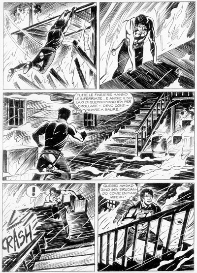 Tavola tratta da "L'uomo nel mirino" Tavola tratta da "L'uomo nel mirino"<br>disegni di Gianni Sedioli<br><i>(c) 2009 Sergio Bonelli Editore</i>