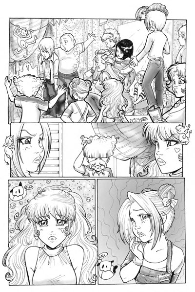 Tavola tratta da Gothic numero 3<br>disegni di Michela Cacciatore<br><i>(c) 2010 Salvatore Taormina</i>