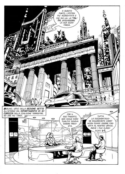Tavola tratta dal numero 1<br>disegni di Giacomo Pueroni<br><i>(c) 2010 Federico Memola & Planeta DeAgostini</i>