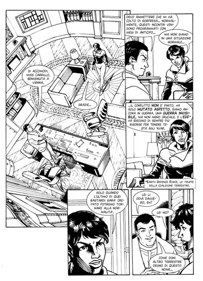 Tavola tratta dal numero 1<br>disegni di Giacomo Pueroni<br><i>(c) 2010 Federico Memola & Planeta DeAgostini</i>