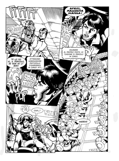 Tavola tratta dal numero 1<br>disegni di Giacomo Pueroni<br><i>(c) 2010 Federico Memola & Planeta DeAgostini</i>