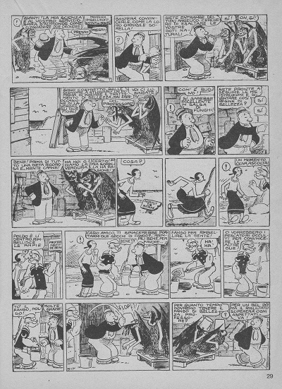L'ineffabile Poldo, estetista per arpie L'ineffabile Poldo, estetista per arpie<br>Linus, aprile 1965, p. 29<br><i>(c) 1939 King Features Syndicate</i>