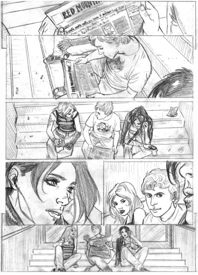 Numero 1 - Tavola 18<br>matite di Daniele Statella<br><i>(c) 2010 Sergio Stivaletti & Edizioni Star Comics</i>