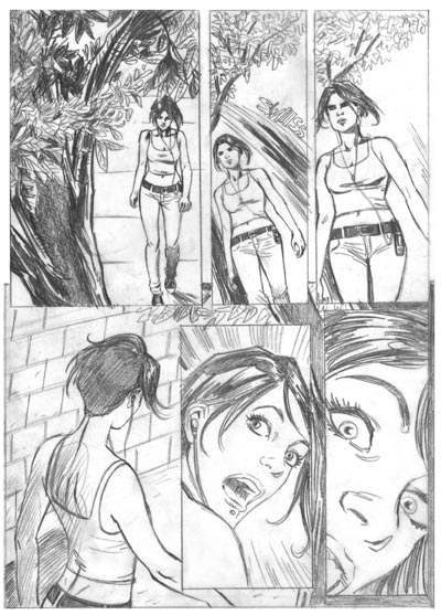 Numero 1 - Tavola 23<br>matite di Daniele Statella<br><i>(c) 2010 Sergio Stivaletti & Edizioni Star Comics</i>