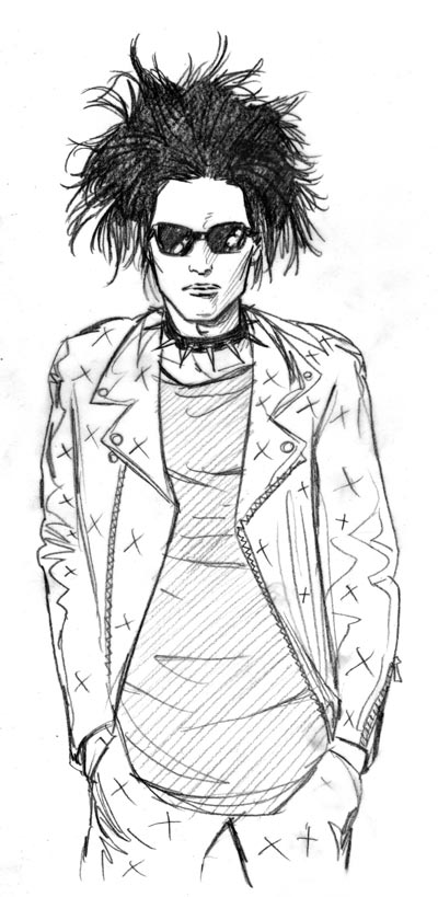 Studio Personaggi: Adam<br>matite di Daniele Statella<br><i>(c) 2010 Sergio Stivaletti & Edizioni Star Comics</i>