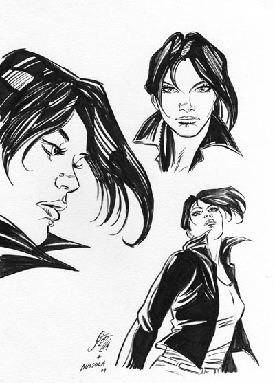 Studio Personaggi: Violaine Studio Personaggi: Violaine<br>matite di Daniele Statella, chine di Matteo Bussola<br><i>(c) 2010 Sergio Stivaletti & Edizioni Star Comics</i>