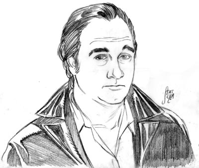 Studio Personaggi: Dirk Pinkerton Studio Personaggi: Dirk Pinkerton<br>matite di Daniele Statella<br><i>(c) 2010 Andrea Aromatico & Edizioni Star Comics</i>