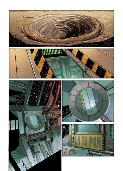 Volume 4 - Tavola 44 Volume 4 - Tavola 44<br>disegni di Andrea Mutti, colori di Malisan<br><i>(c) 2010 Panini Comics</i>