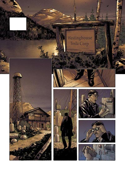 Volume 5 - Tavola 1<br>disegni di Andrea Mutti, colori di Malisan<br><i>(c) 2010 Panini Comics</i>