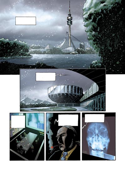 Volume 6 - Tavola 1 Volume 6 - Tavola 1<br>disegni di Andrea Mutti, colori di Malisan<br><i>(c) 2010 Panini Comics</i>