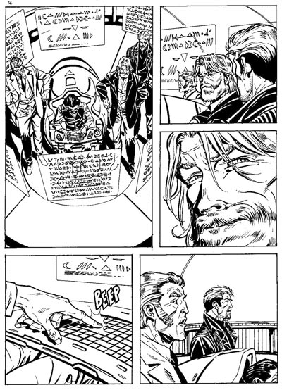 Tavola tratta dal numero 228<br>disegni di Andrea Cascioli<br><i>(c) 2010 Sergio Bonelli Editore</i>