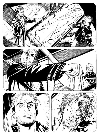 Tavola tratta dal Maxi numero 6<br>disegni di Matteo Resinanti e Antonella Vicari<br><i>(c) 2010 Sergio Bonelli Editore</i>